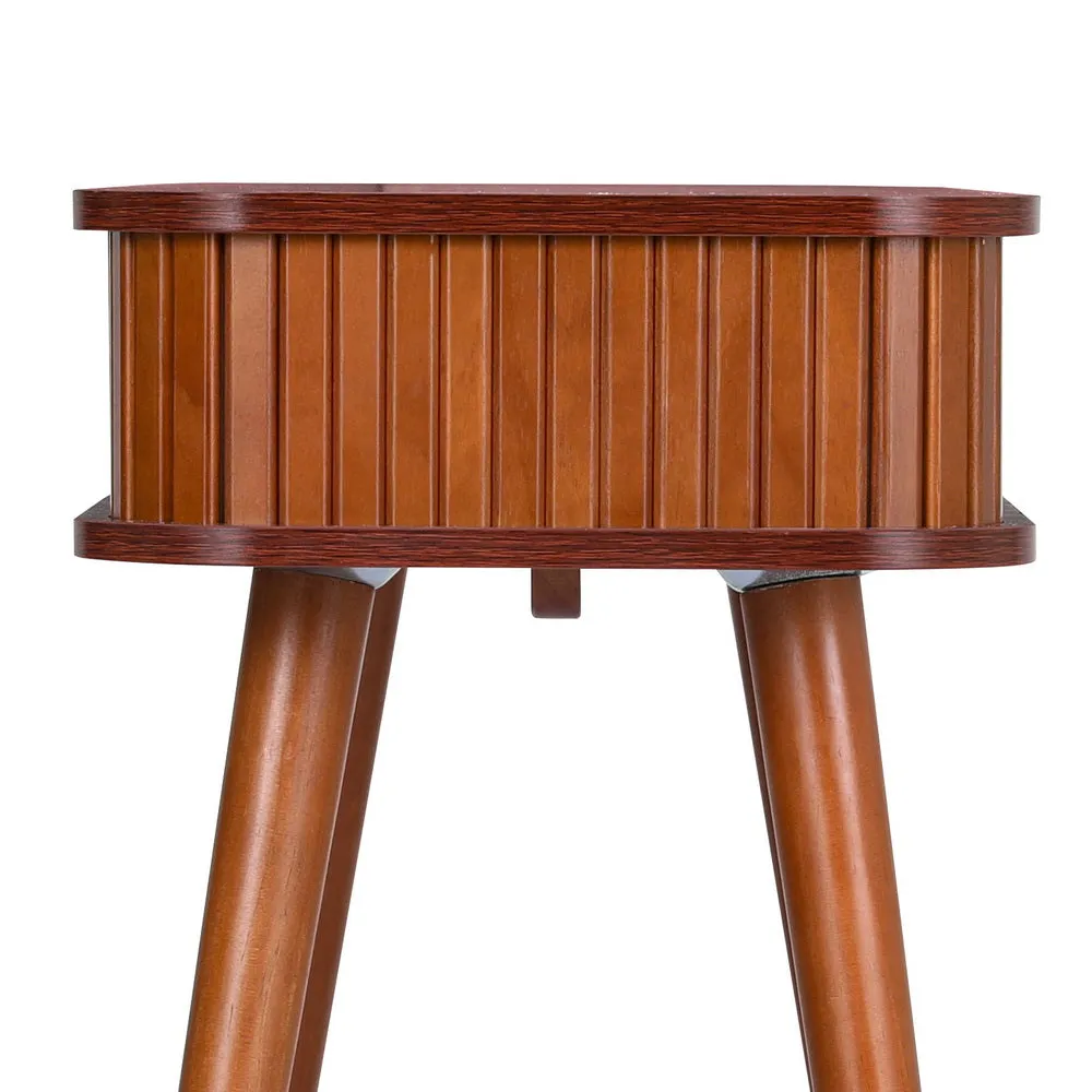 120cm Artiss Console Table 2 Drawers - Walnut