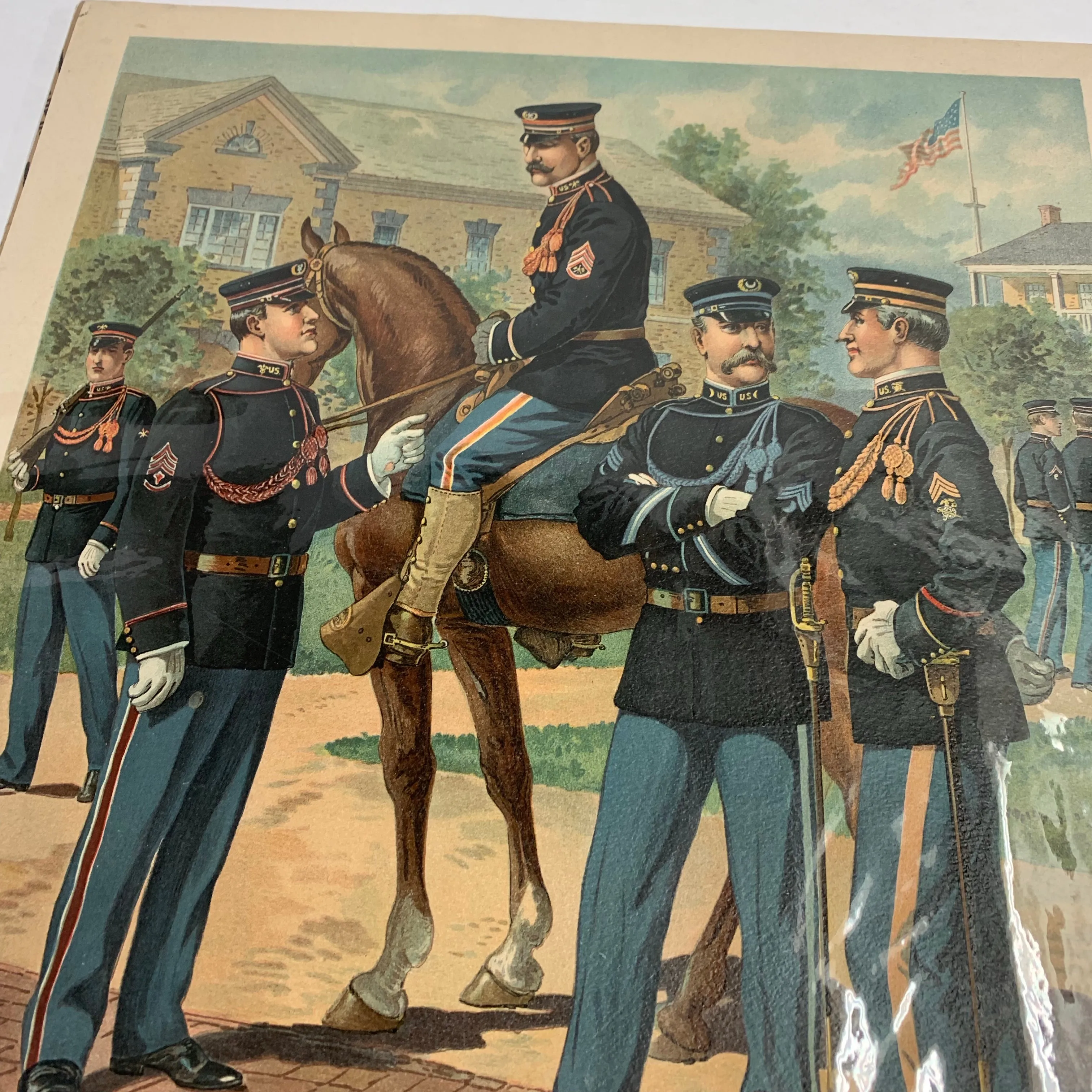 1908 H.A. Ogden Non Commissioned Officers 1902-1907 Illustrated Plate, American Military Uniforms