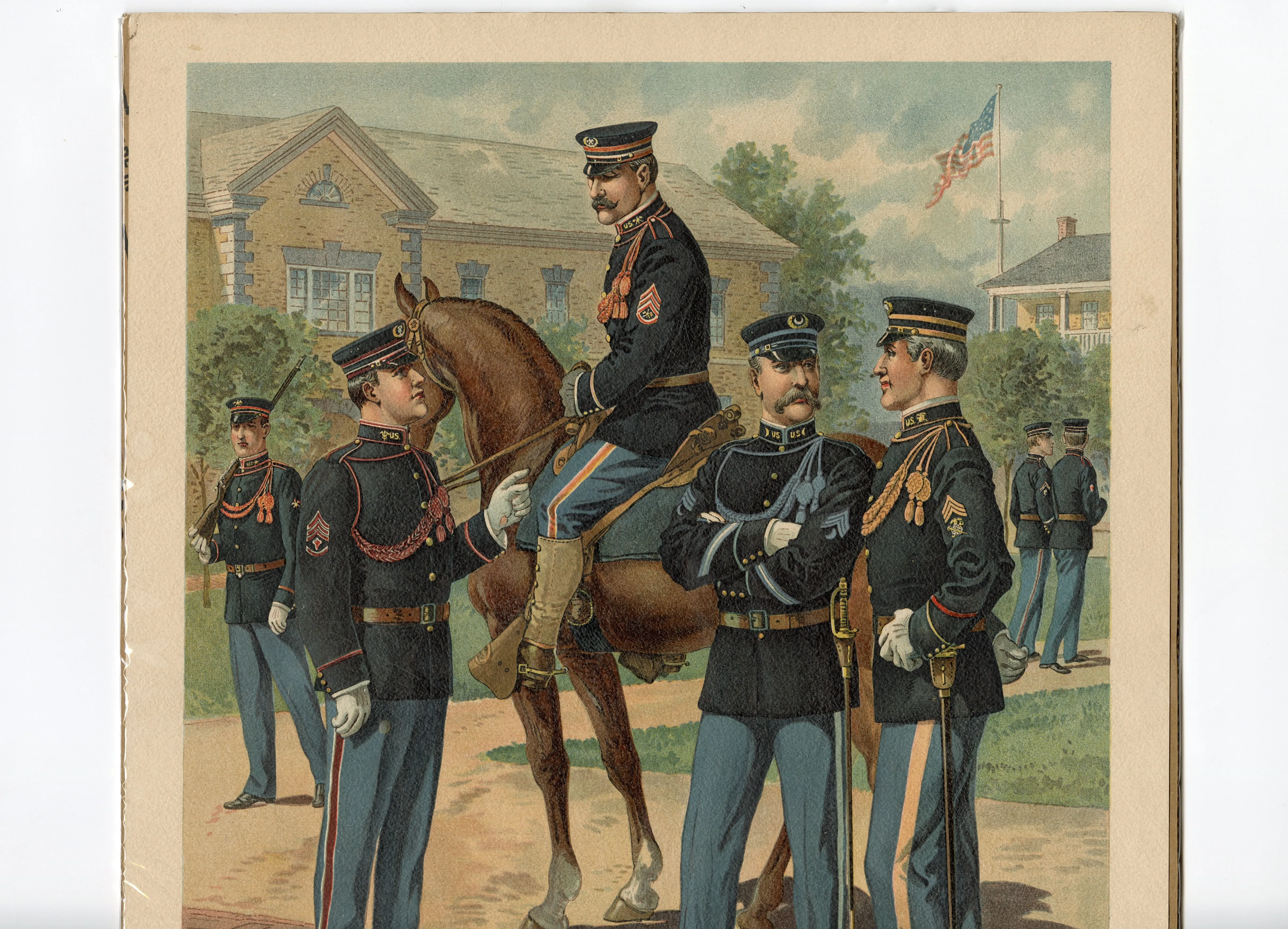 1908 H.A. Ogden Non Commissioned Officers 1902-1907 Illustrated Plate, American Military Uniforms