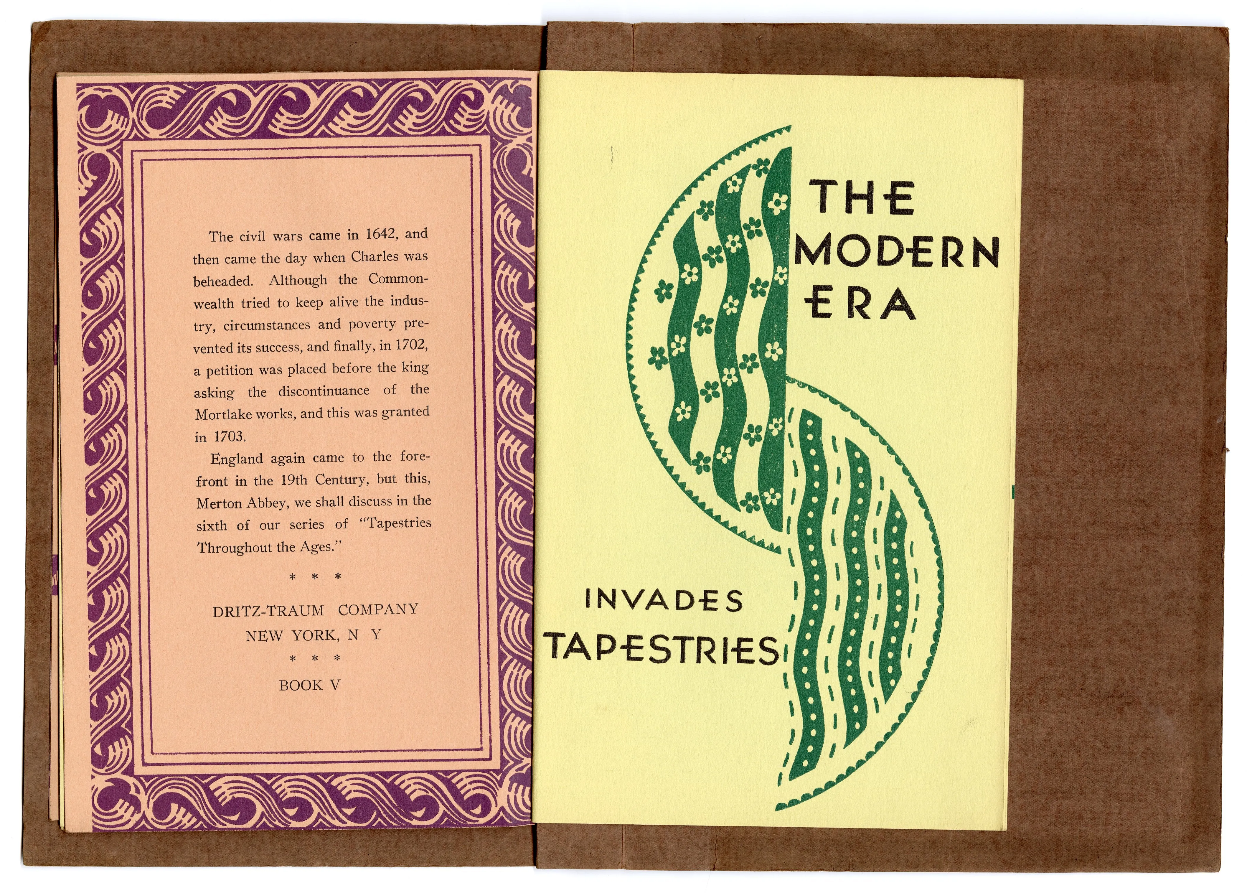1920's TAPESTRIES THROUGHOUT THE AGES Needlepoint History Book, Fashion & Art History