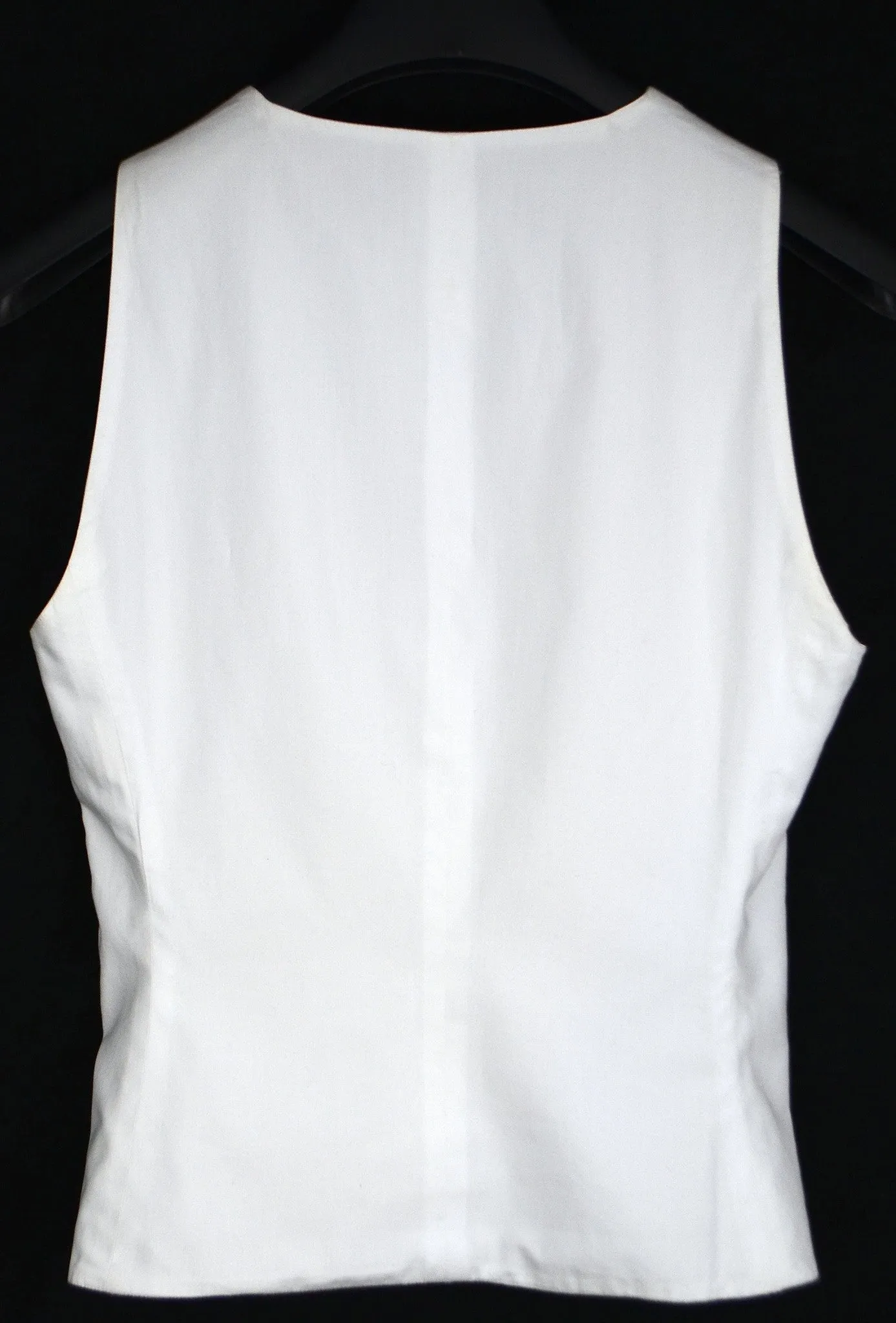 1992 Tailored Sleeveless Top with Open Laced Front