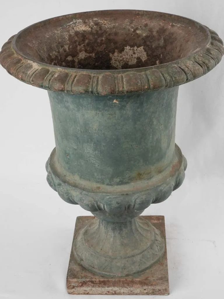 19th century Medici urn w/ green patina 21¾"