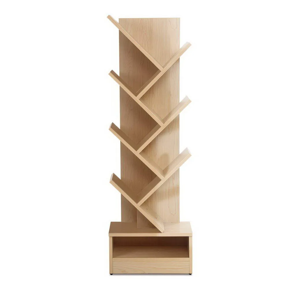 7-Tier Tree Bookshelf, Freestanding, Oak - Artiss