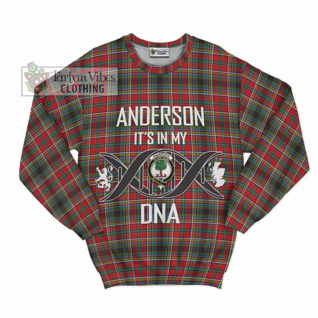 Anderson of Arbrake Tartan Sweatshirt with Family Crest DNA In Me Style