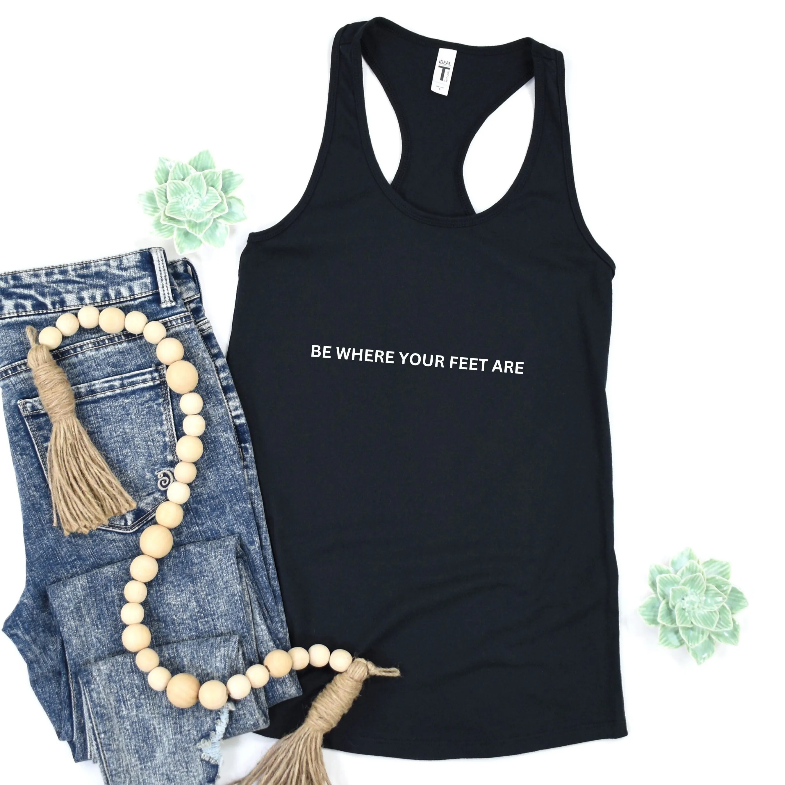 Be Where Your Feet Are Women's Racerback Tank