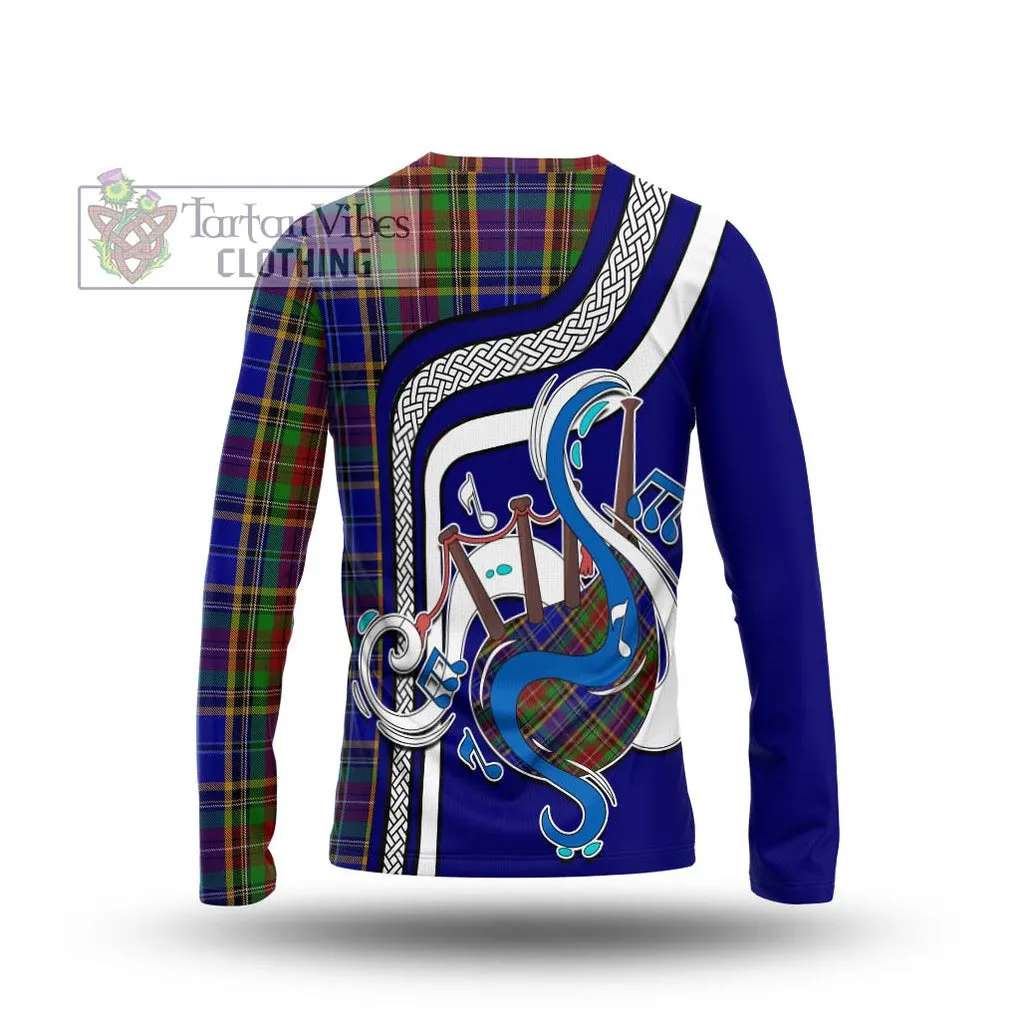 Beattie Tartan Long Sleeve T-Shirt with Epic Bagpipe Style
