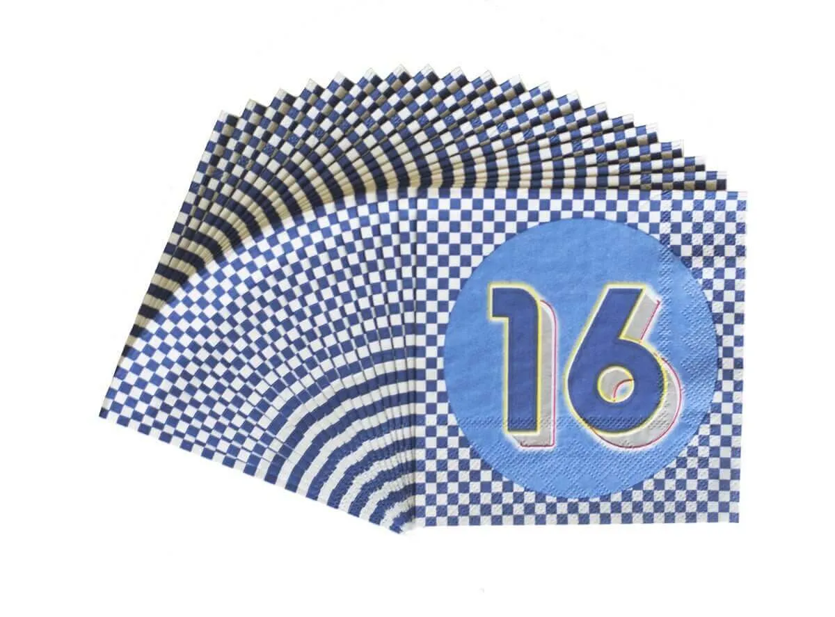 Boy's 16th Birthday - Beverage Napkins (16ct)