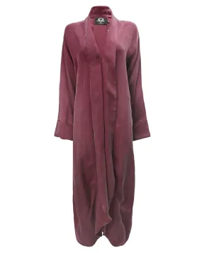 Burgundy Washed Silk Abaya