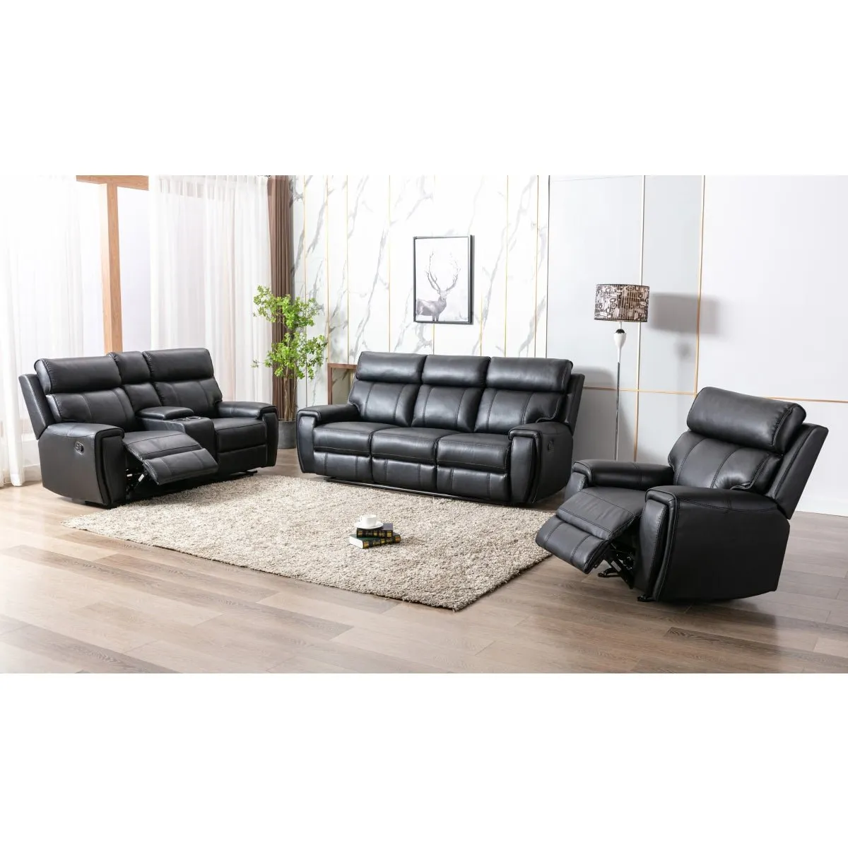 Carnegie Black Rocker Recliner