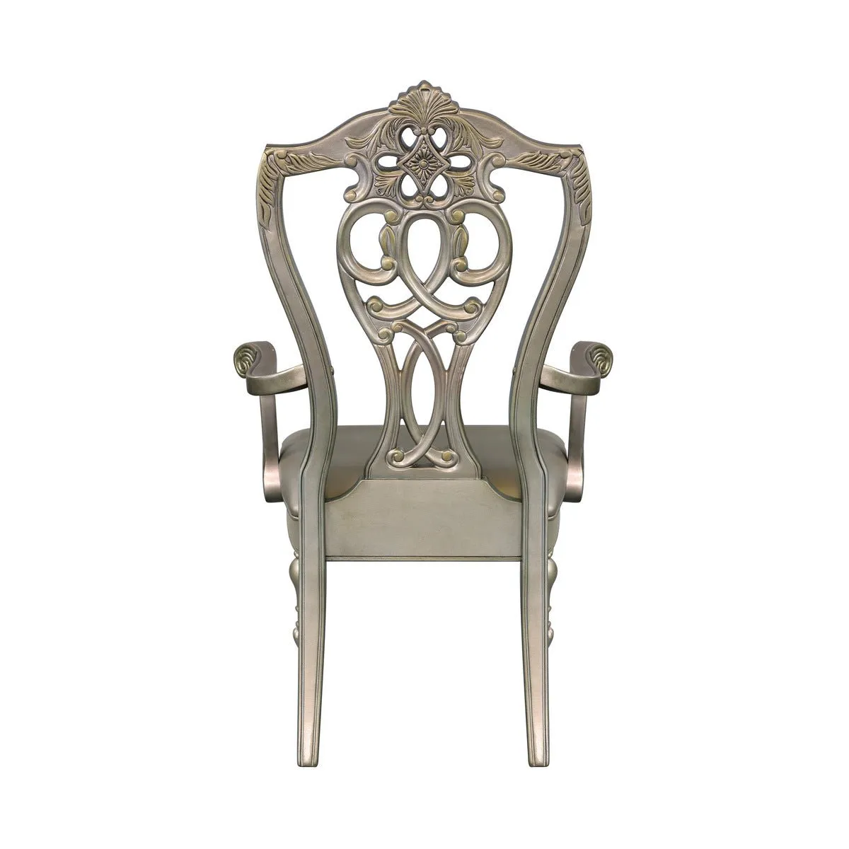 Catalonia Platinum Gold Arm Chair - Set of 2
