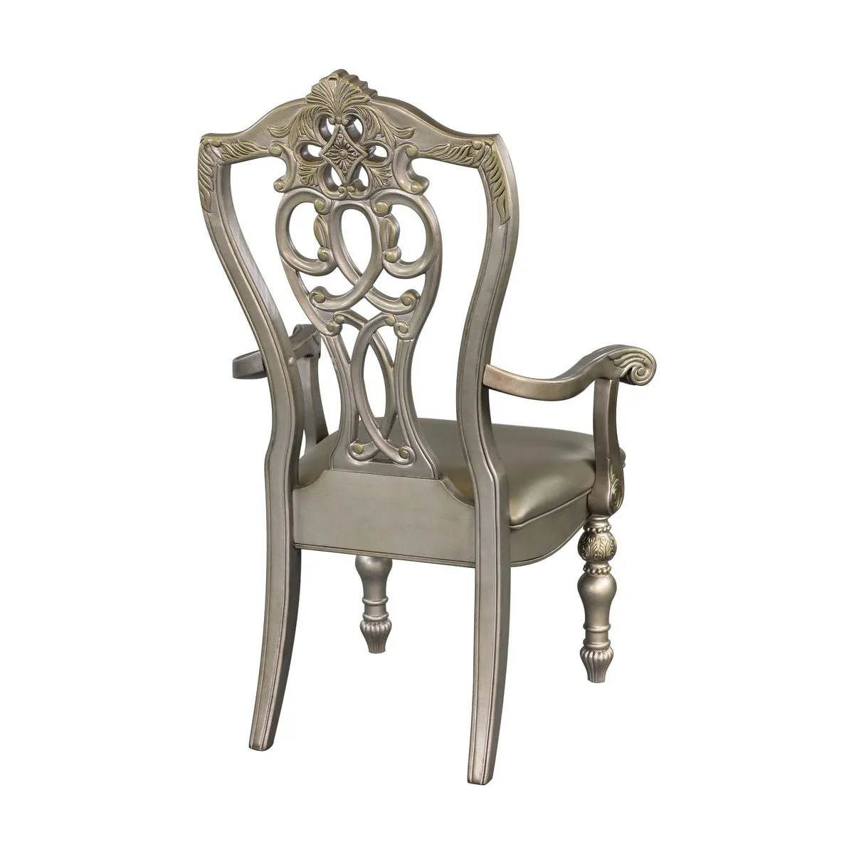 Catalonia Platinum Gold Arm Chair - Set of 2