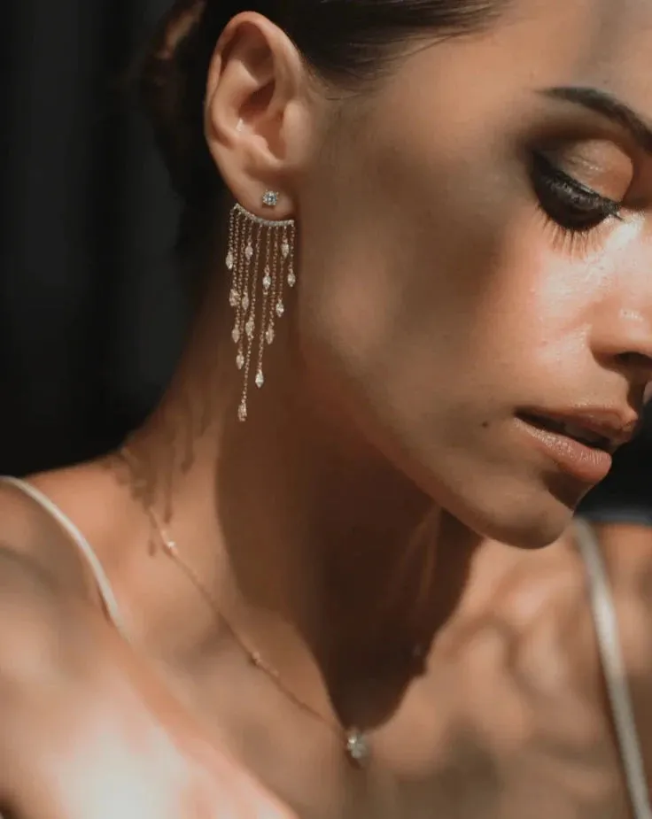 Chandelier Gold Plating Ear Jacket