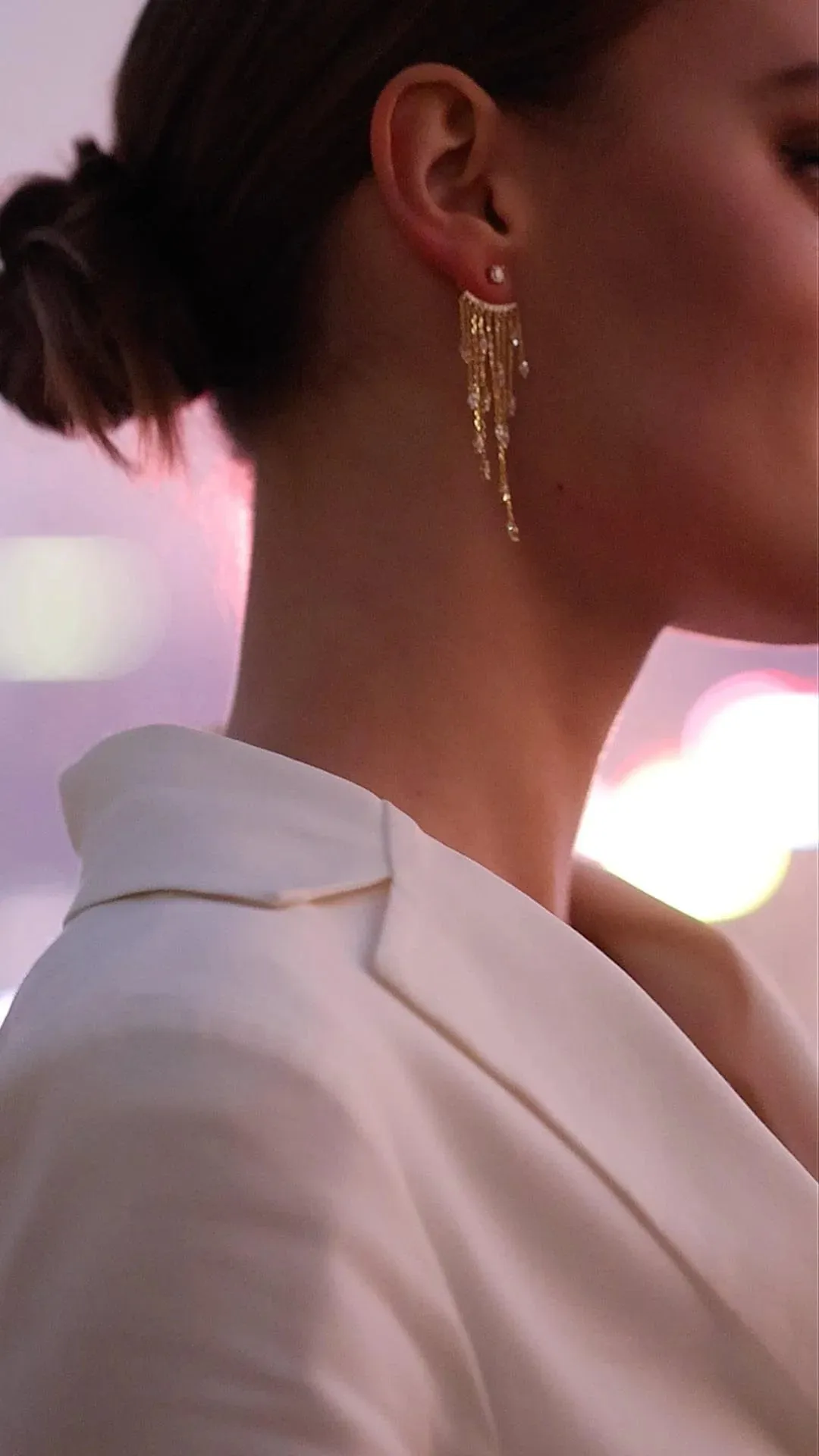 Chandelier Gold Plating Ear Jacket