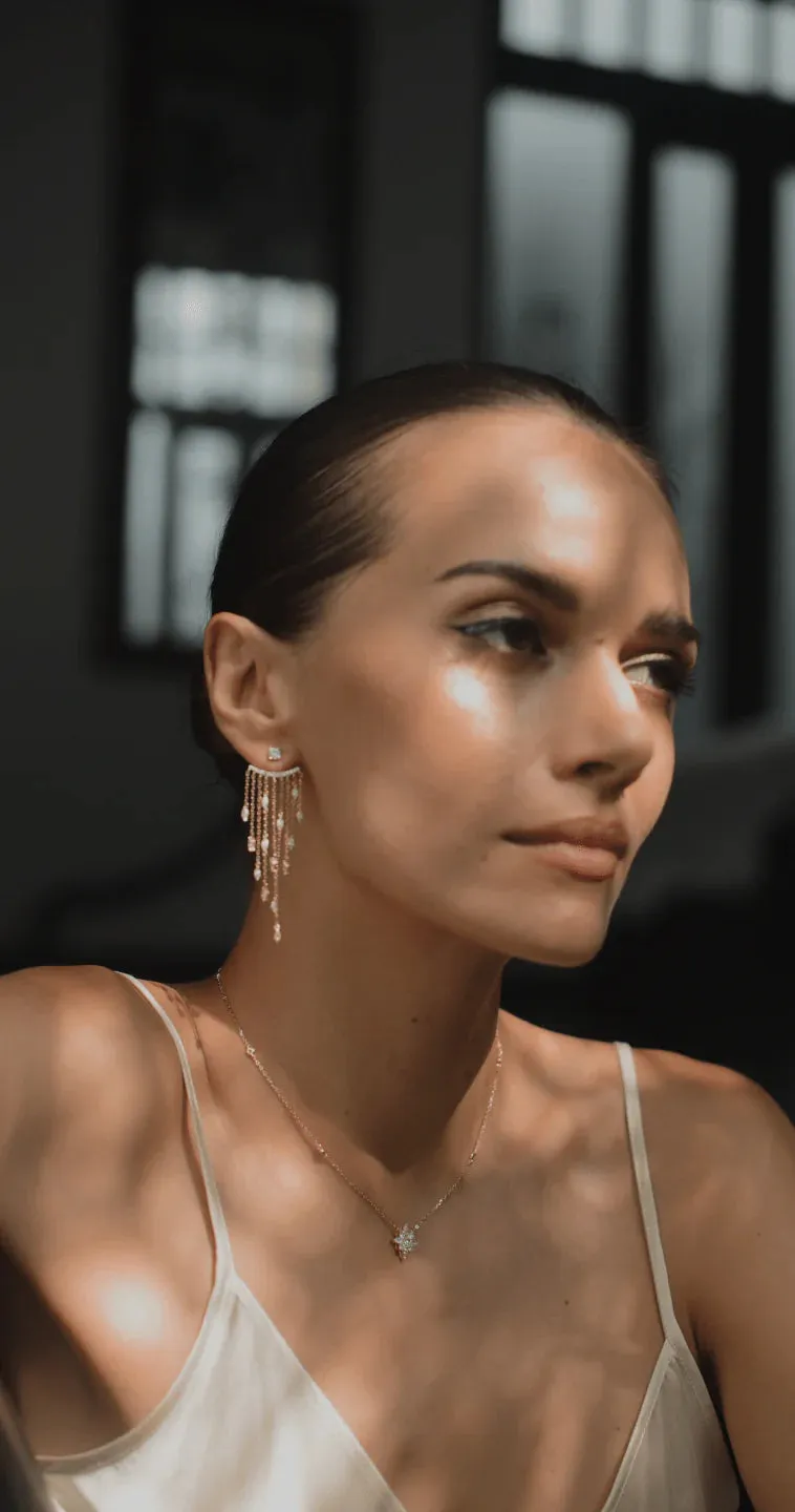 Chandelier Gold Plating Ear Jacket