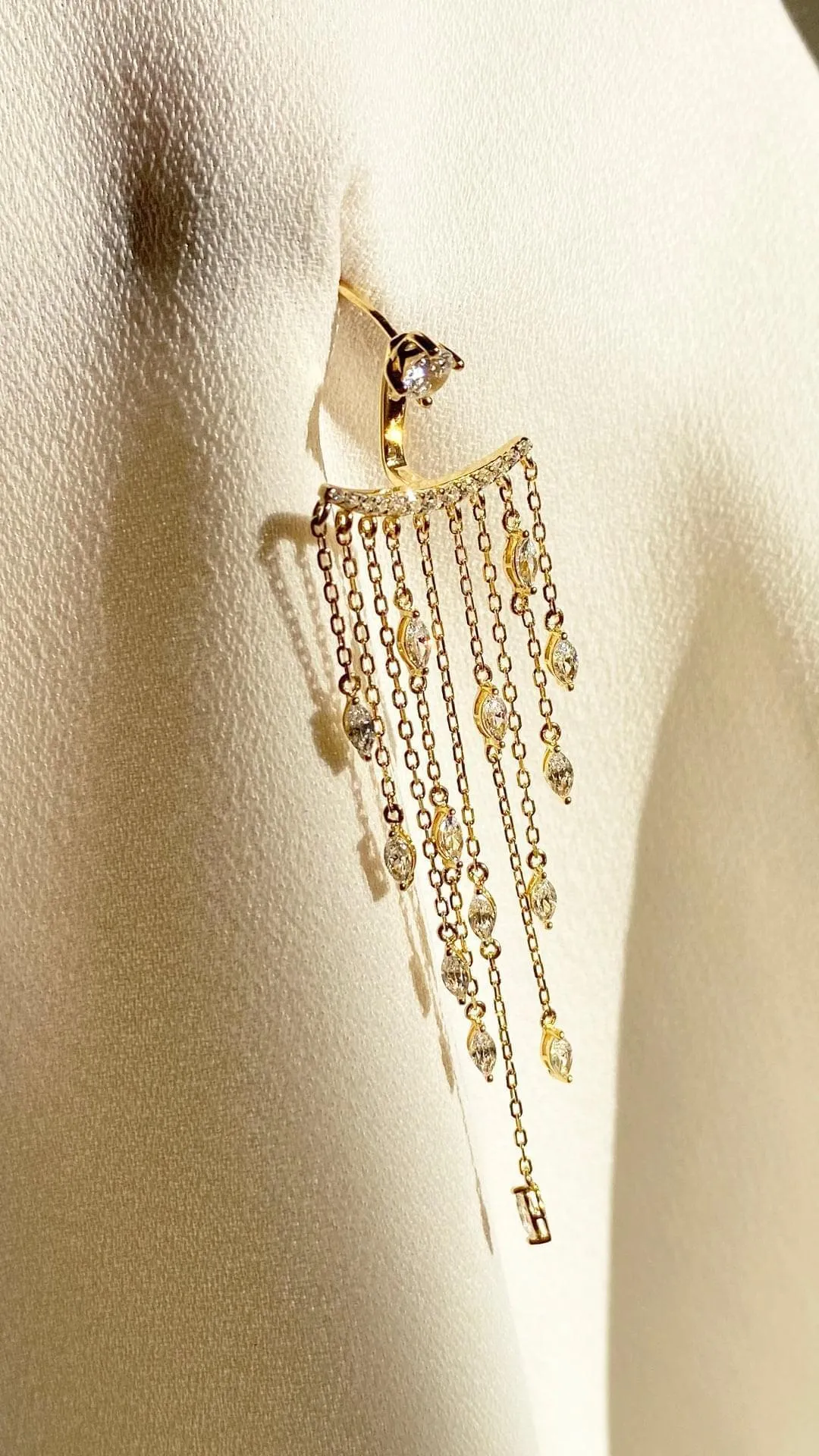 Chandelier Gold Plating Ear Jacket