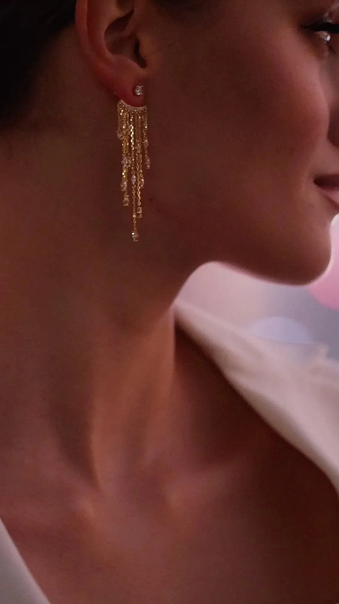 Chandelier Gold Plating Ear Jacket