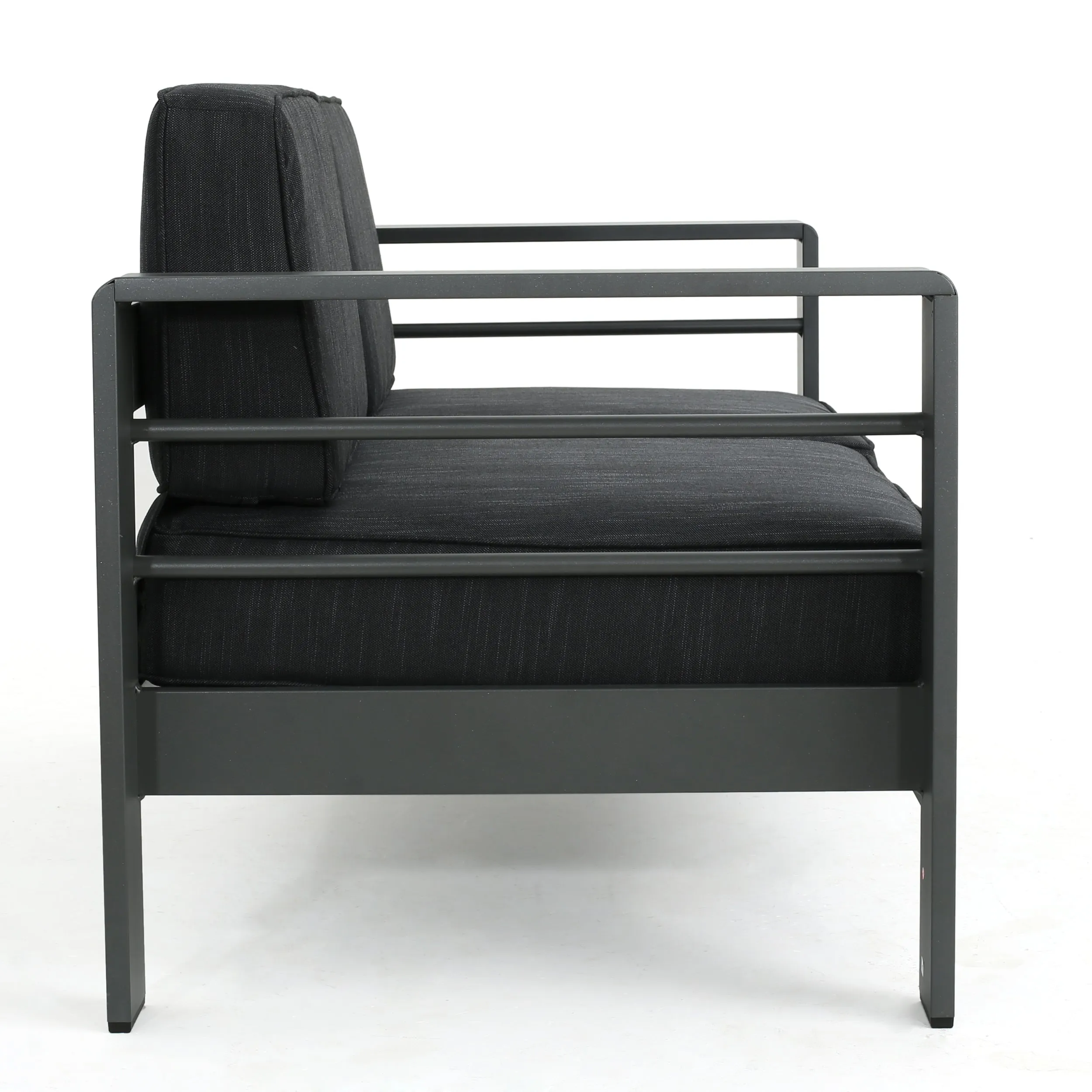 Cherie Outdoor 4 Seater Aluminum Chat Set with Fire Pit