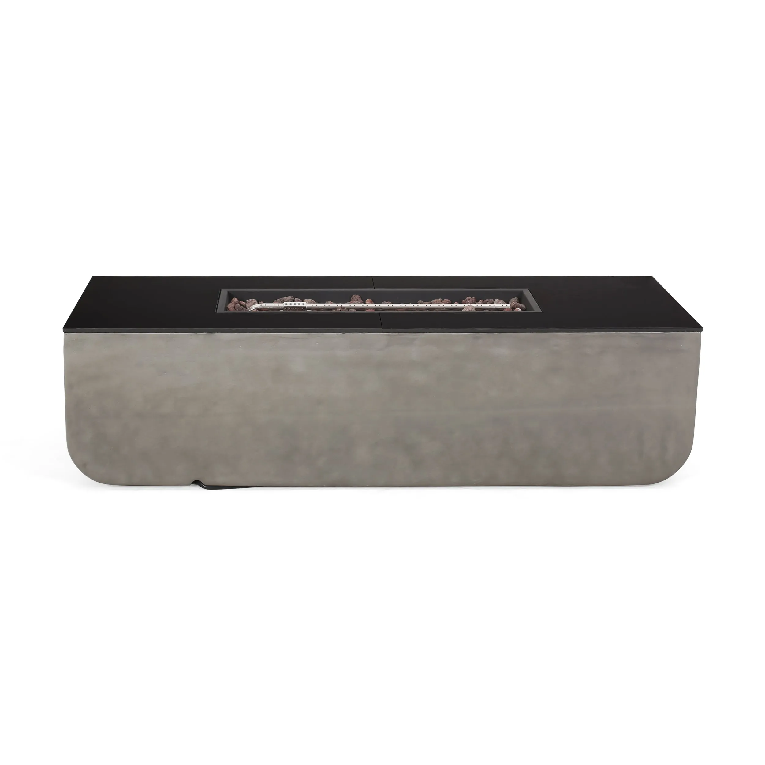 Cherie Outdoor 4 Seater Aluminum Chat Set with Fire Pit