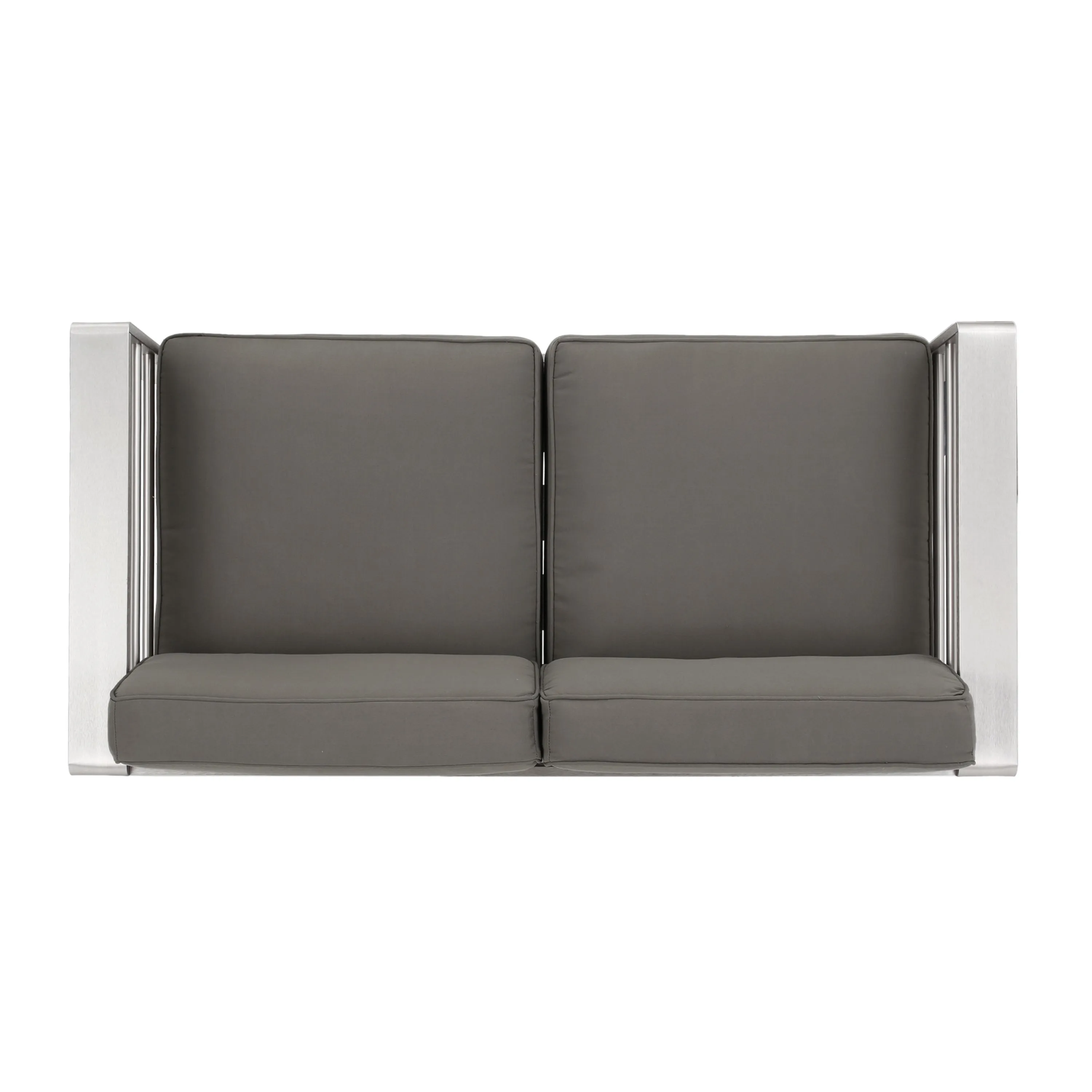 Cherie Outdoor 4 Seater Aluminum Chat Set with Fire Pit
