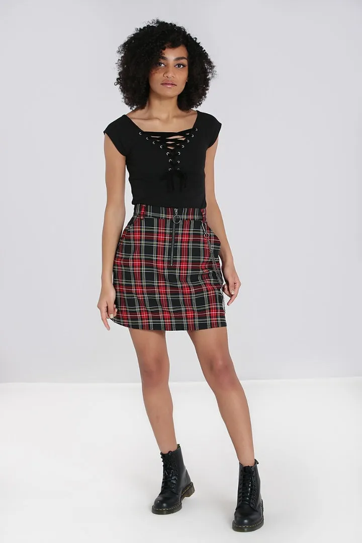 Clash Tartan Mini Skirt