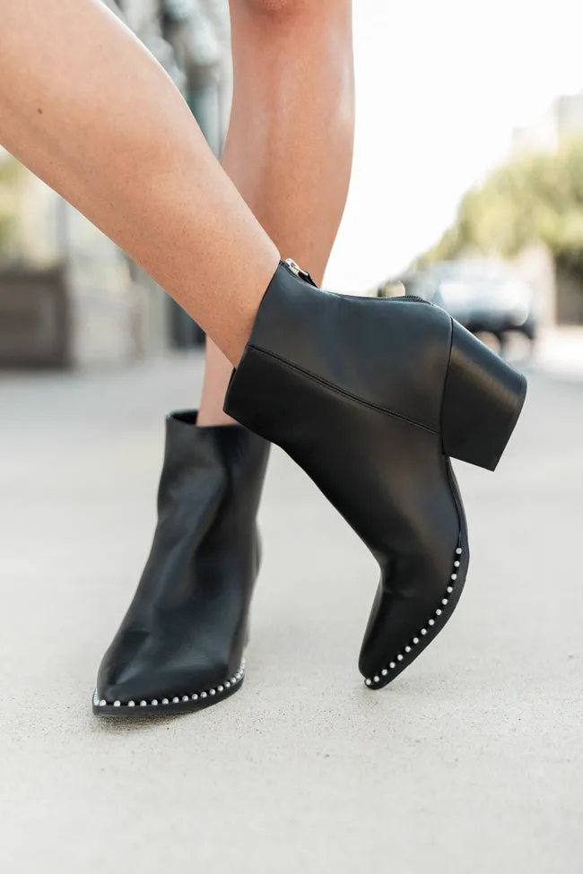 Collins Black Studded Booties FINAL SALE