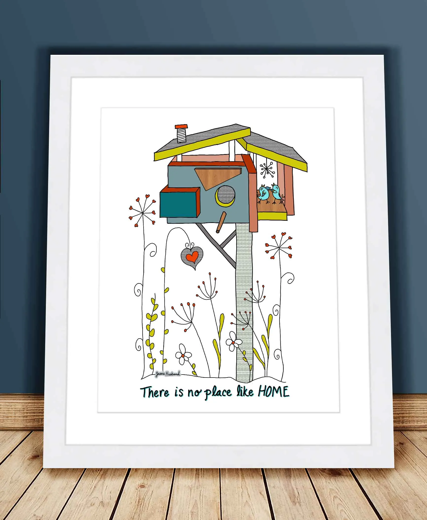 Custom Housewarming Art, birdhouse, modern, love, There is no place like home, Custom plaque, Home