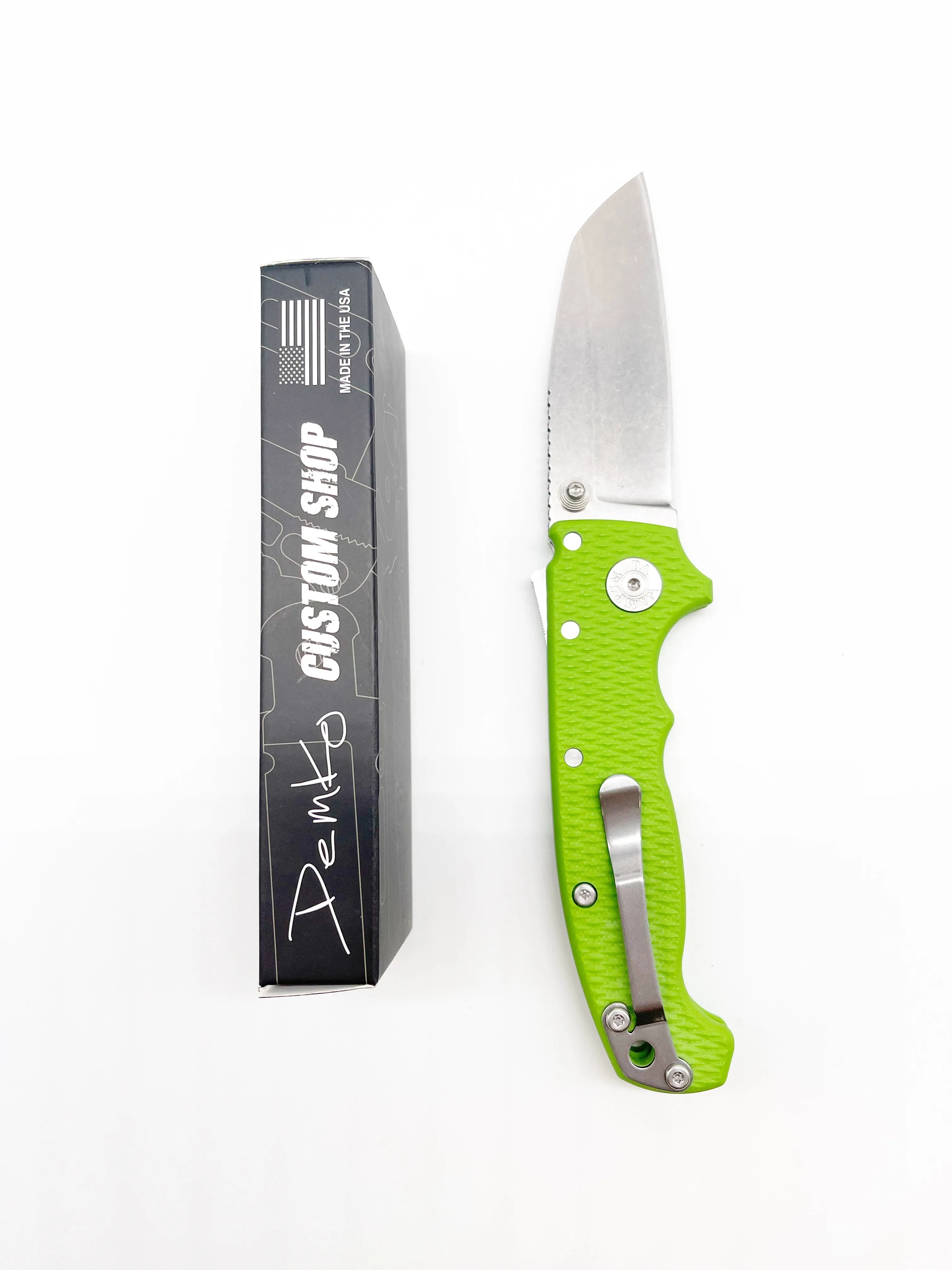 Demko Knives AD20 3.5" Elmax Green Textured G10 U.S.A. Made