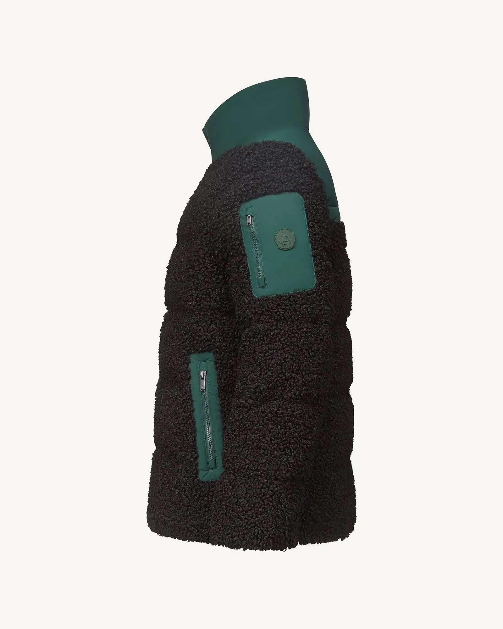 Doudoune bi-matière en sherpa Grand Froid Noir Matheo