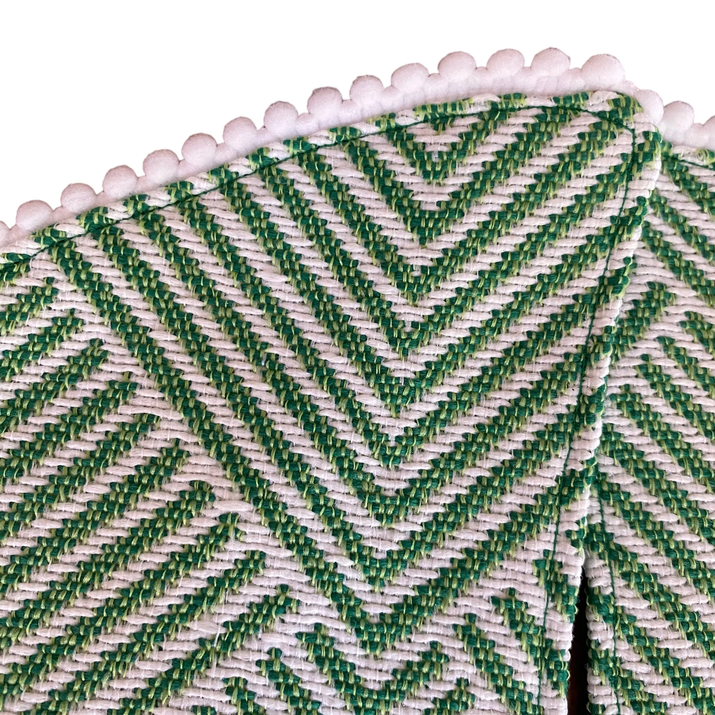 Exclusive Green & White Striped 14" Mini Tree Skirt