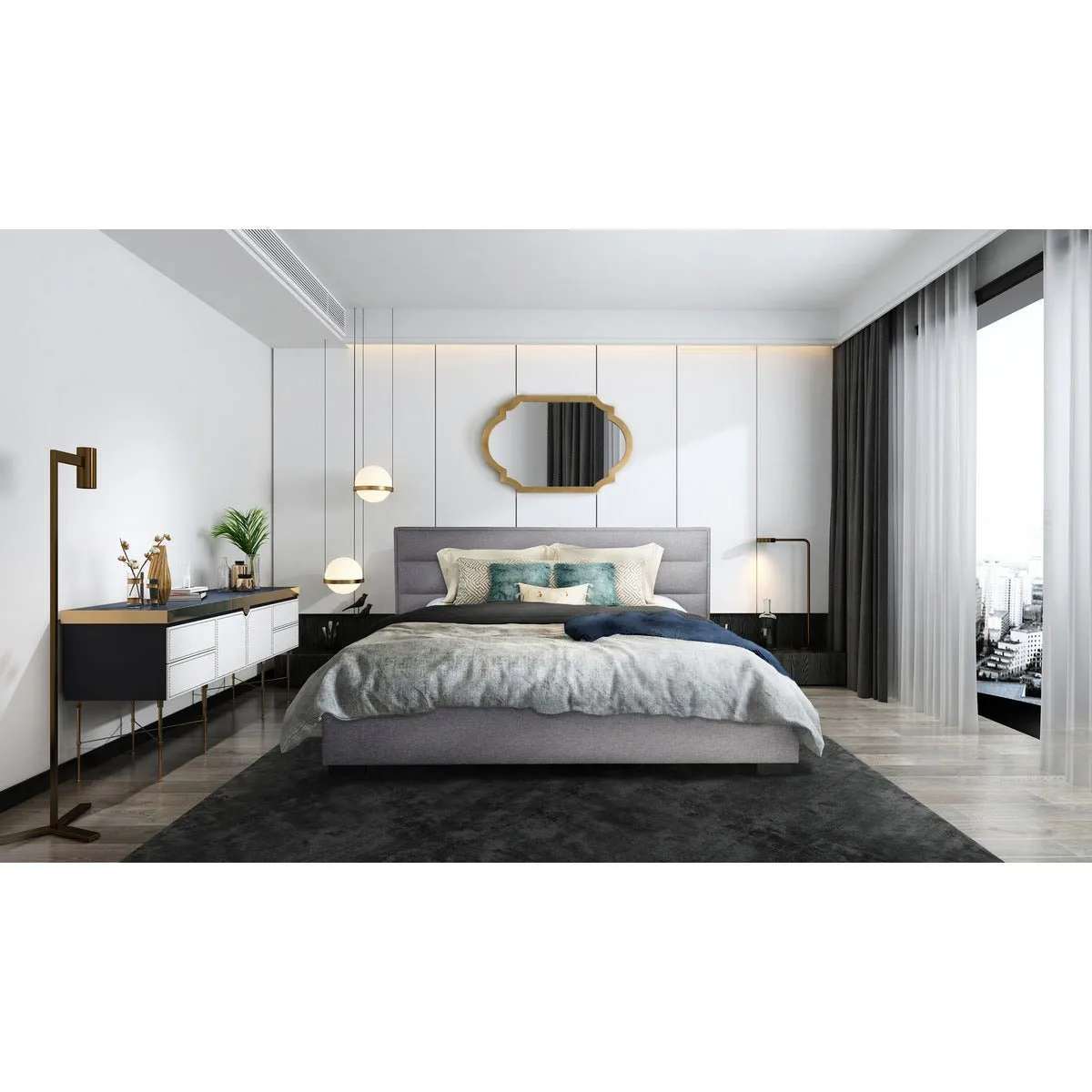 Fabiola Queen Upholstered Platform Bed