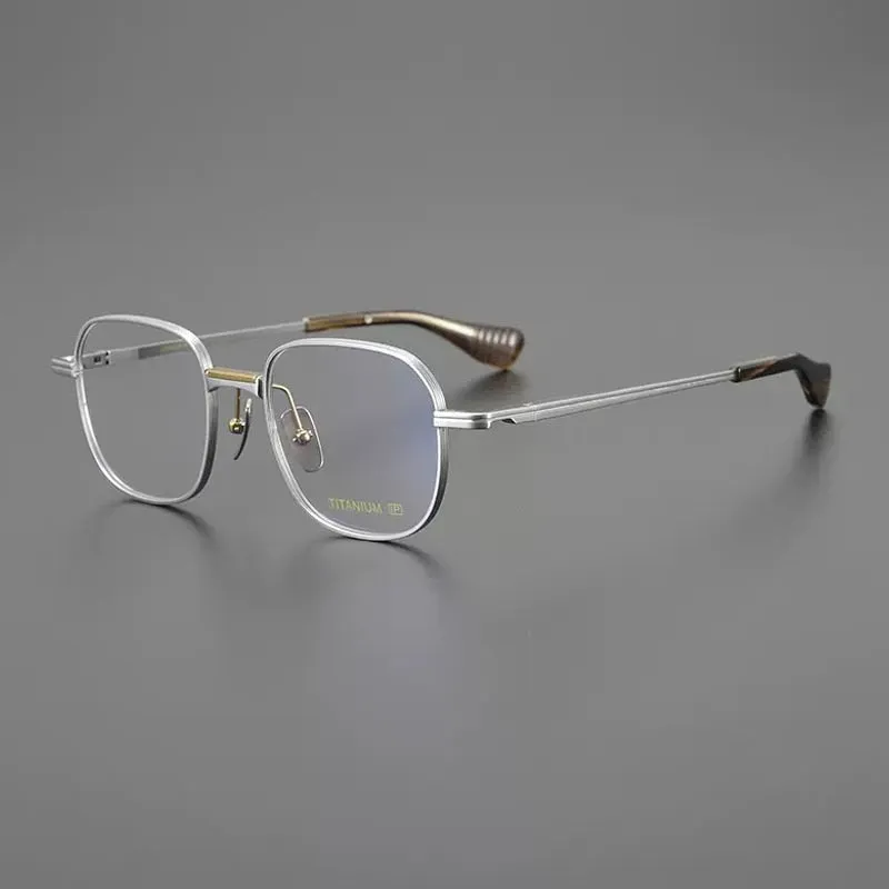 Gatenac Unisex Full Rim Square Titanium Eyeglasses Gxyj1086