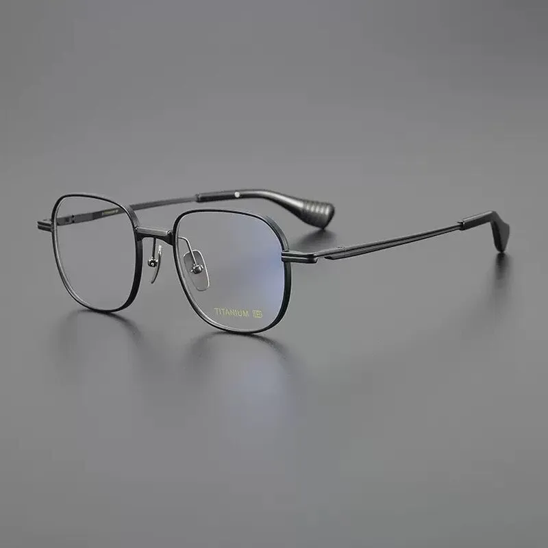 Gatenac Unisex Full Rim Square Titanium Eyeglasses Gxyj1086