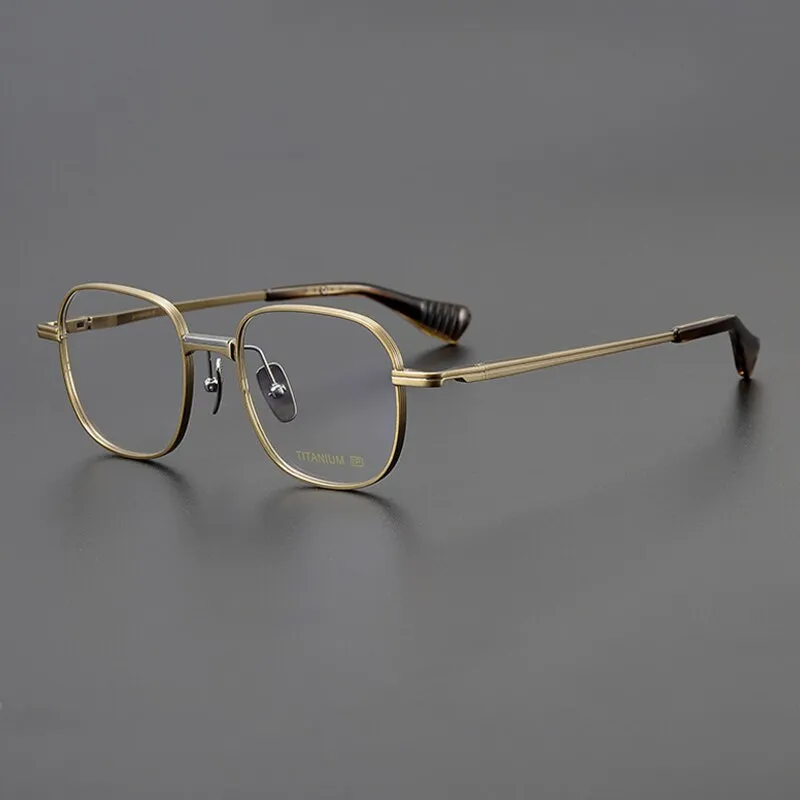 Gatenac Unisex Full Rim Square Titanium Eyeglasses Gxyj1086