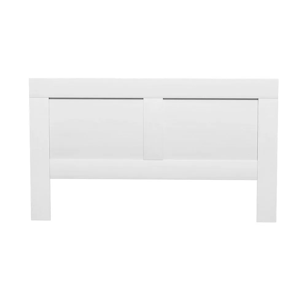 King Size White Headboard w/ Shelves, MDF - Artiss CABI
