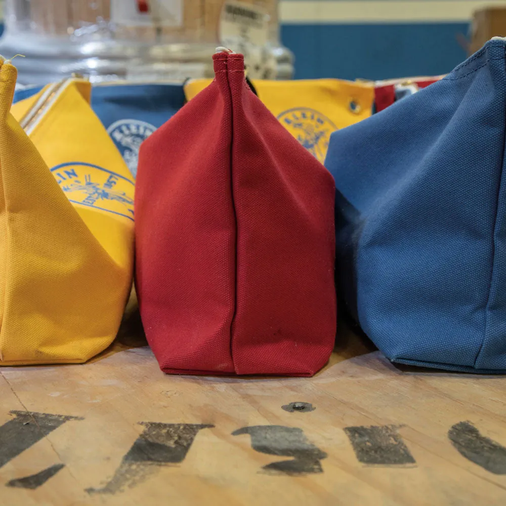Klein Tools 5539LCPAK Canvas Bags with Zipper, Large Assorted Colors, 3 Pack