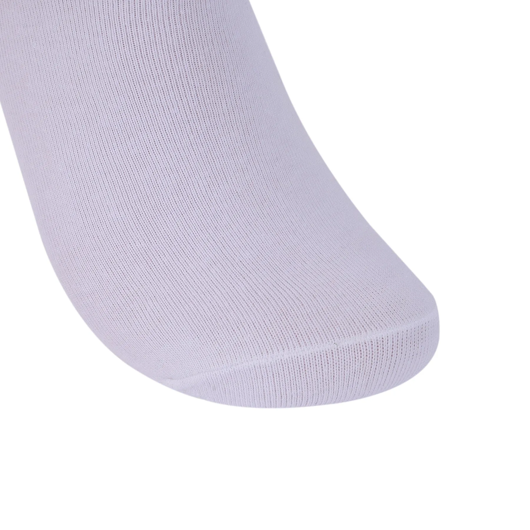 Laulax Ladies 6 Pairs Finest Combed Cotton Arch Support Trainer Socks, White, Size UK 3 - 5