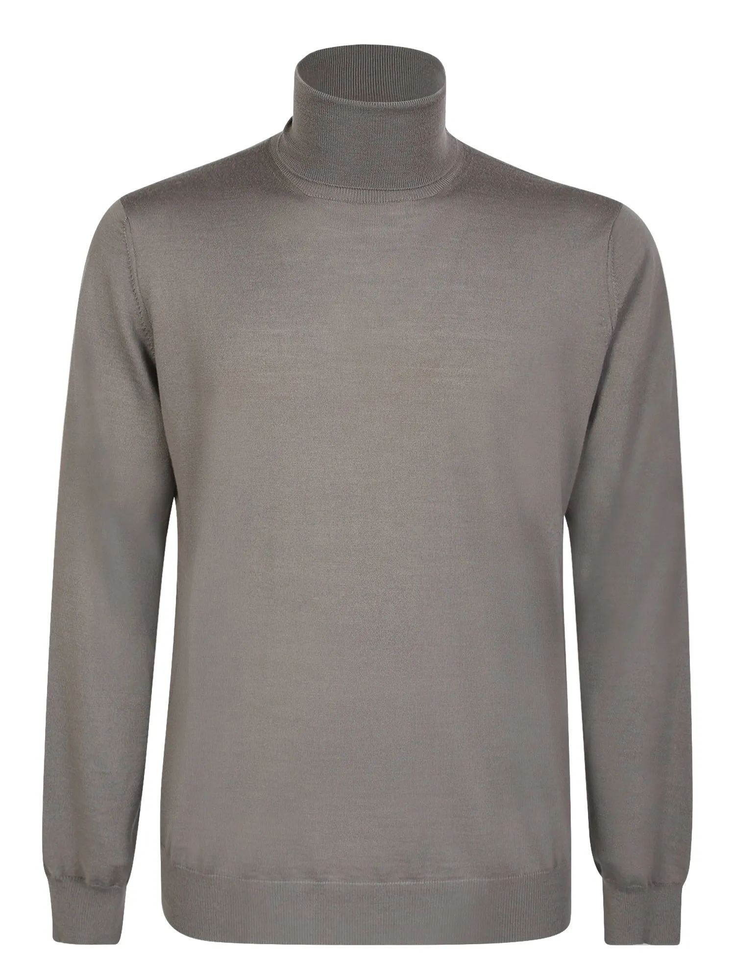 Light mastic-colored merino wool turtleneck pullover