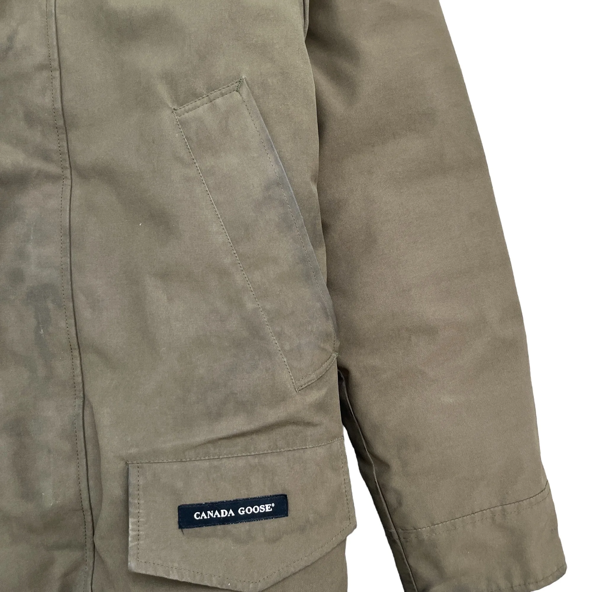 Men's Langford Parka Heritage Down Jacket Khaki Size S
