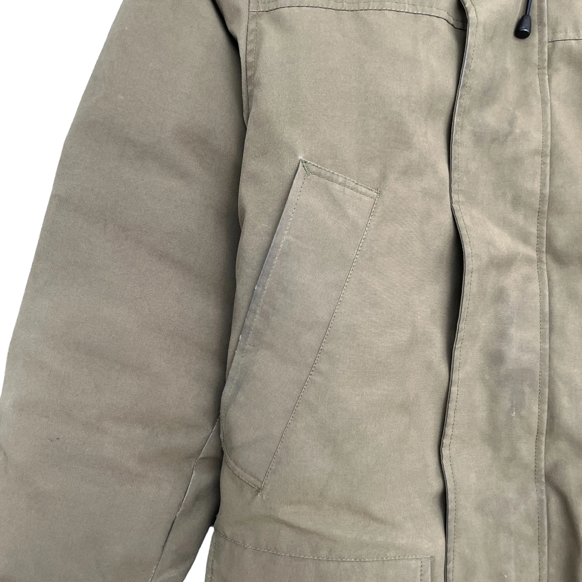 Men's Langford Parka Heritage Down Jacket Khaki Size S