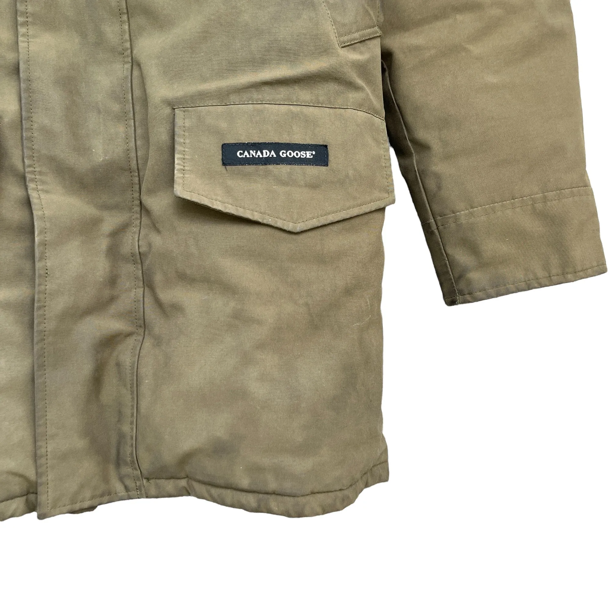 Men's Langford Parka Heritage Down Jacket Khaki Size S