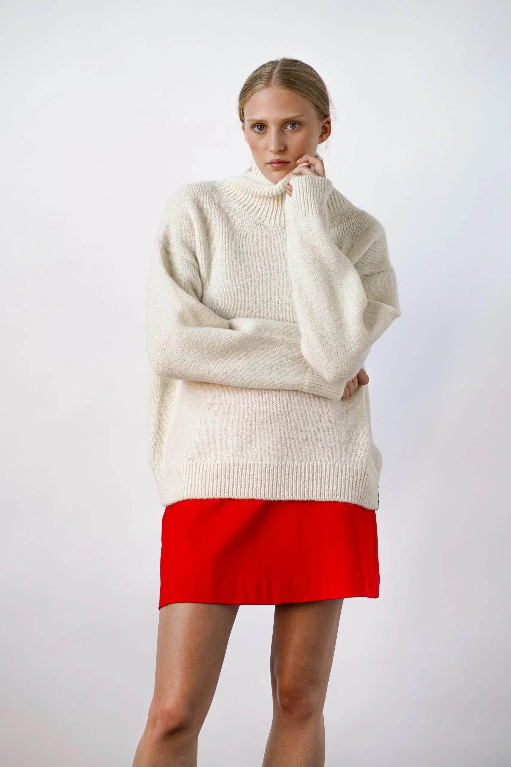 Oma Knitted Turtleneck Ivory