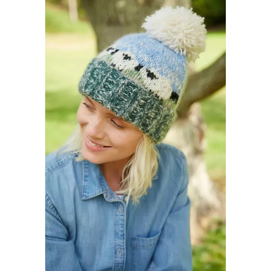 Pachamama Hazy Sheep Bobble Beanie (Sherpa Fleece)