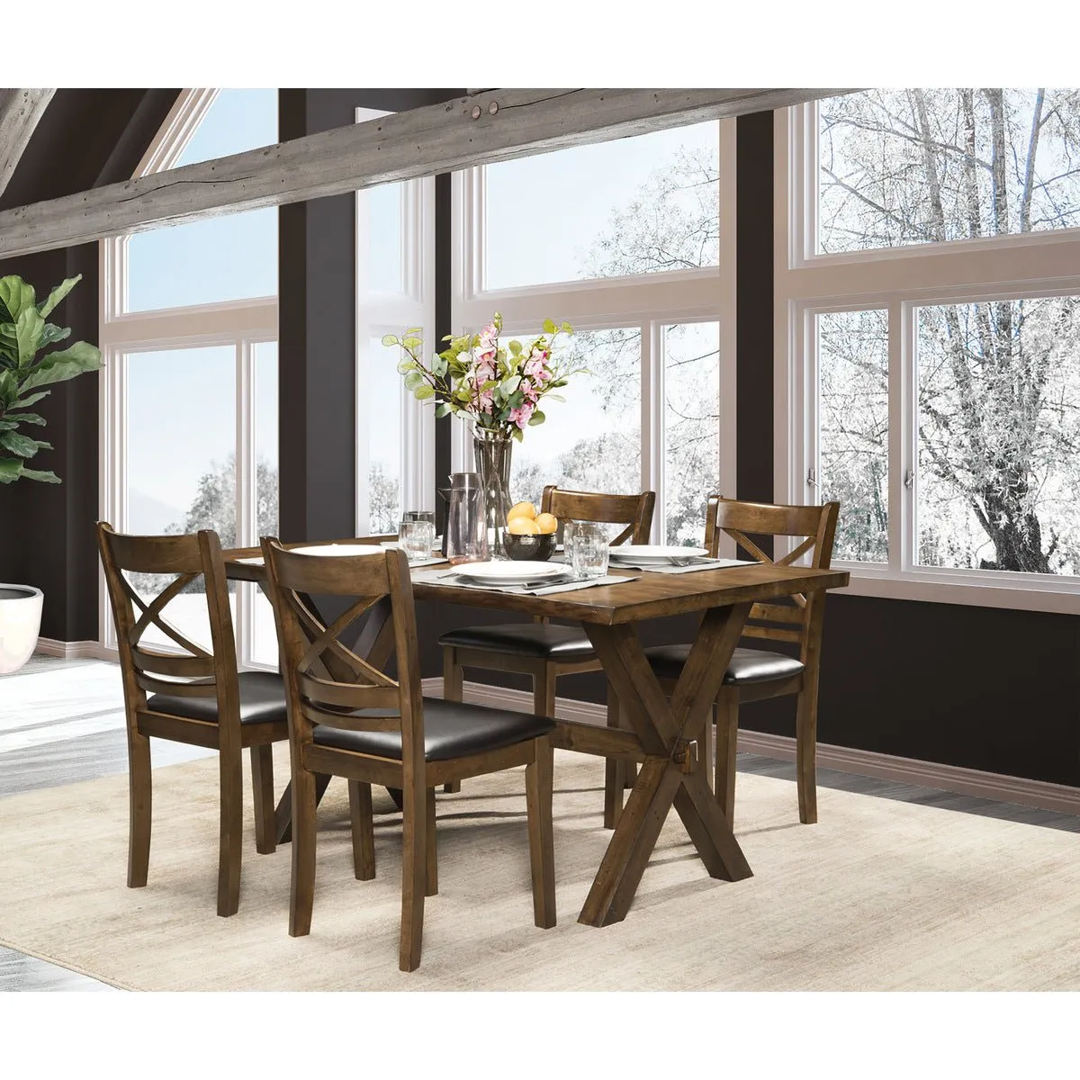 Pandora Dining Table Solid Wood Live Edge