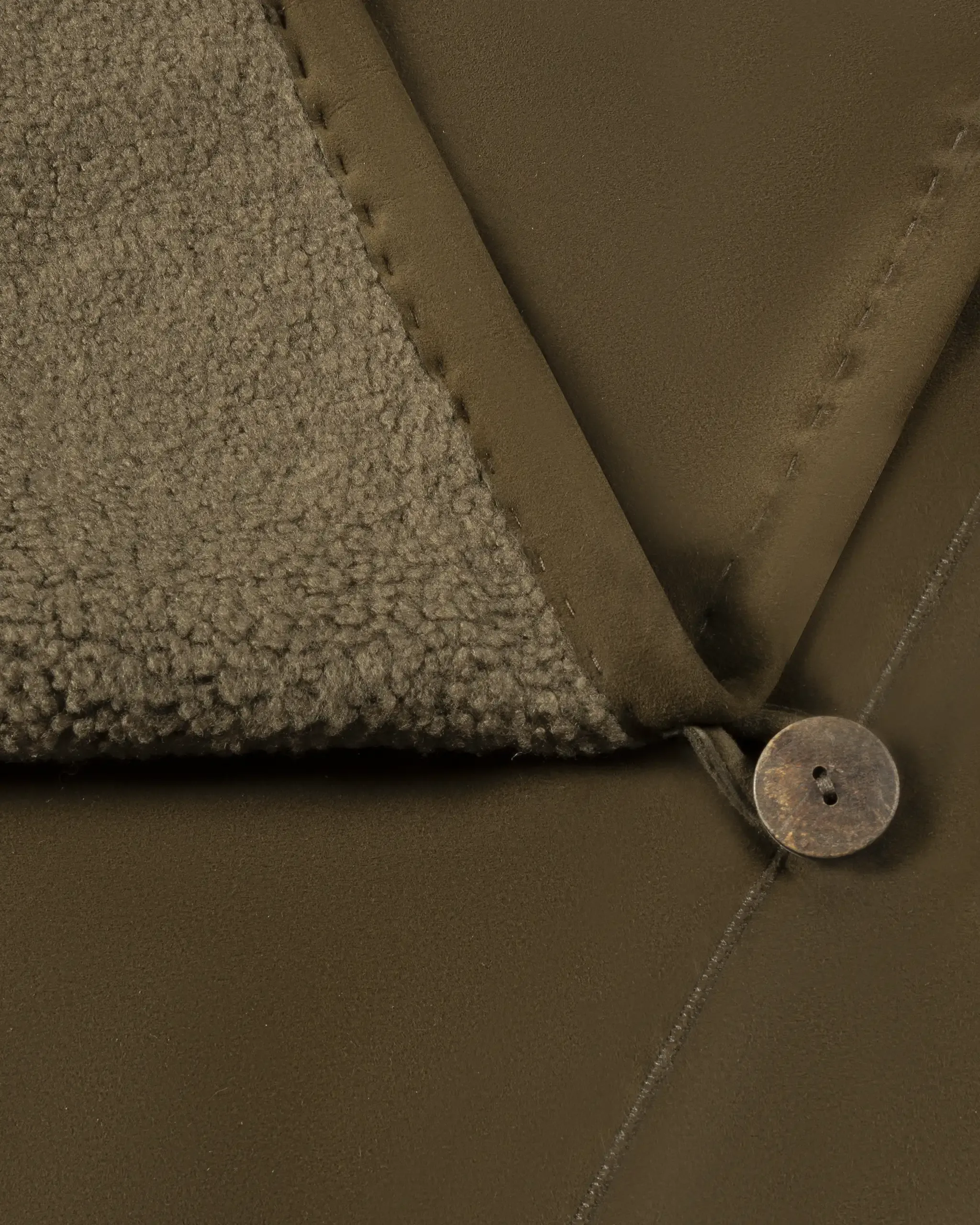 Parka aus Lammleder mit Strickbesatz von Nigel Preston