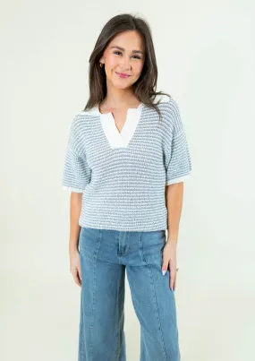 Polo Stripe Sweater Top