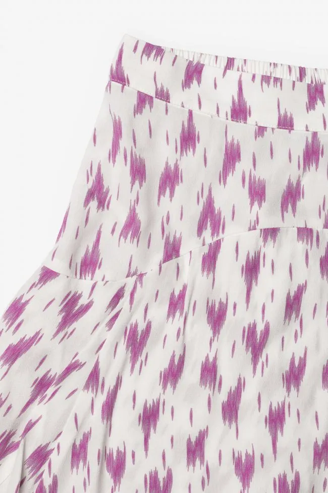 Purple floral Short skirt
