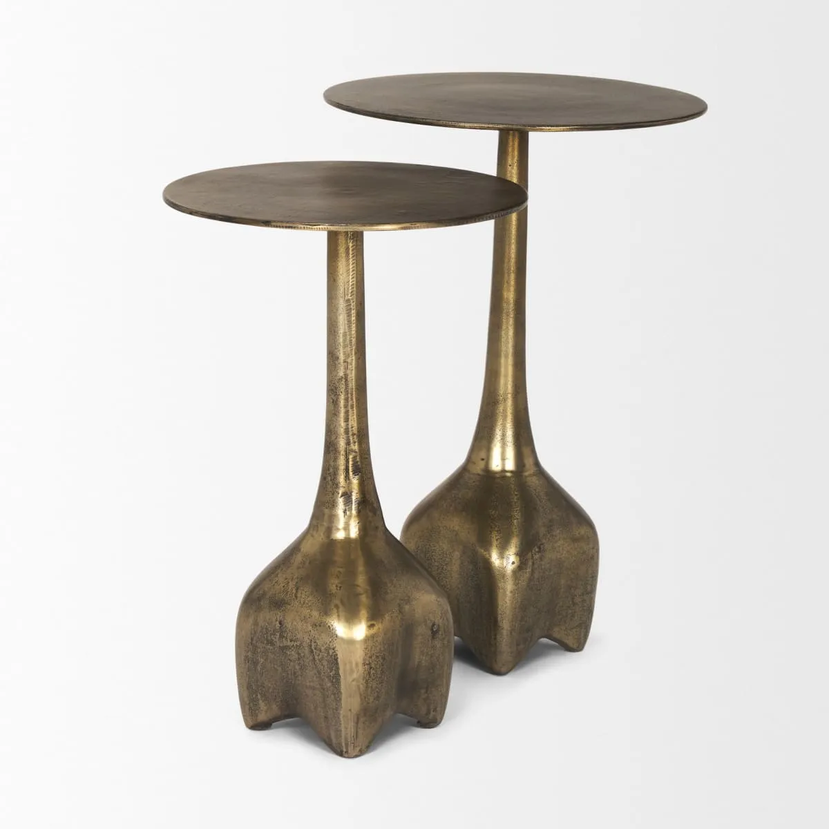 Risha Accent Table Gold Metal | Large