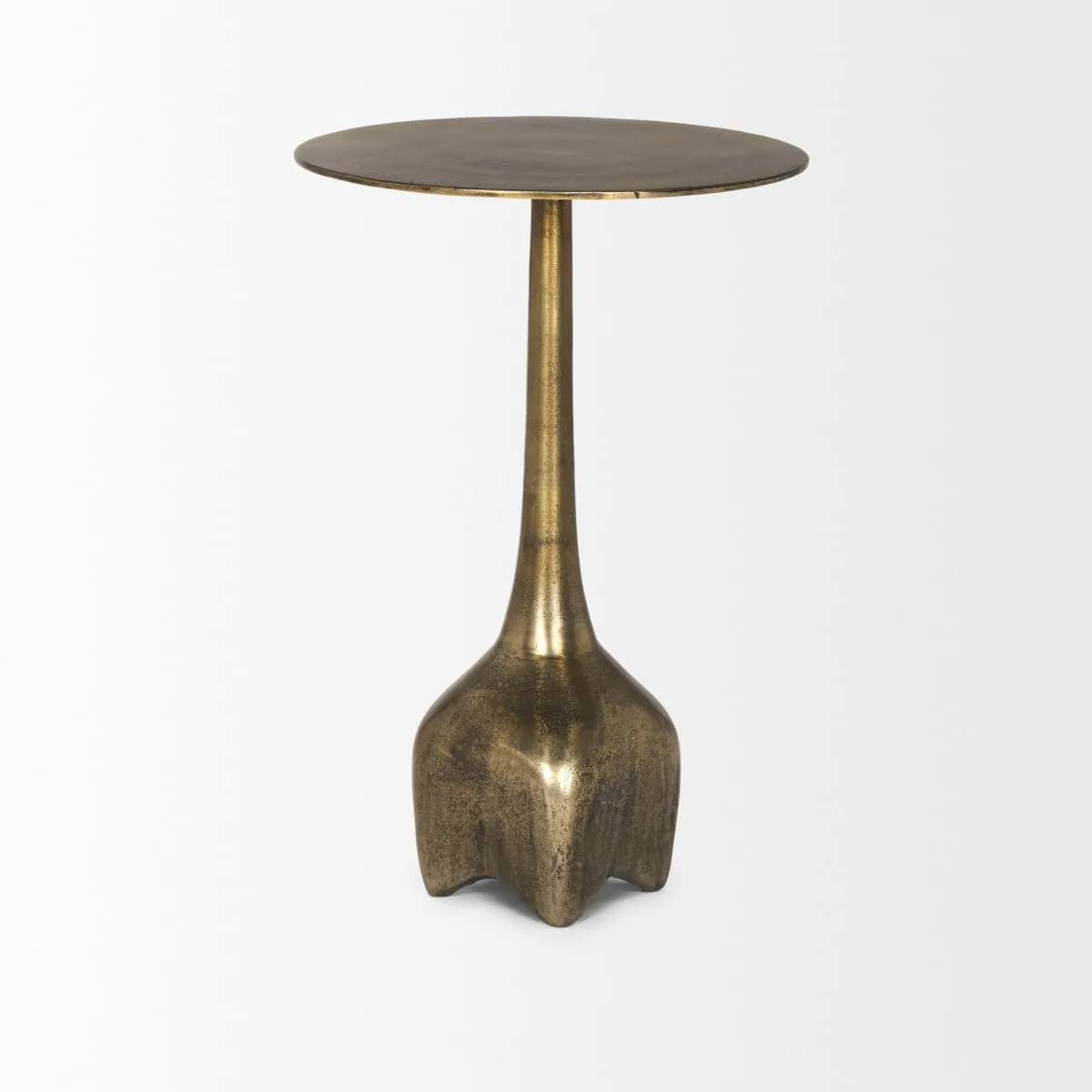 Risha Accent Table Gold Metal | Large