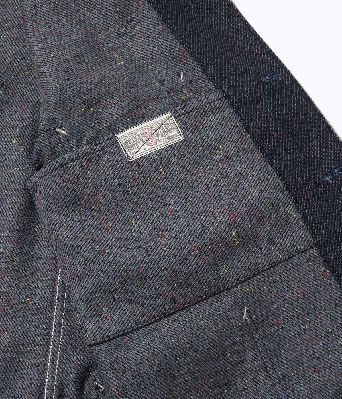 Sugar Cane, Fiction Romance 13.7oz. Indigo Nep Denim Work Coat, Sc15445