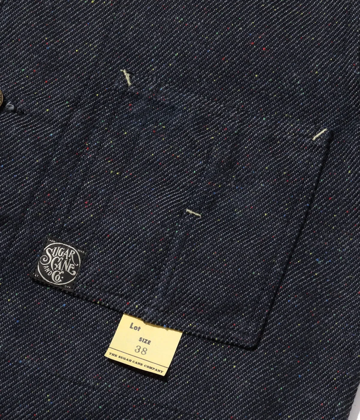 Sugar Cane, Fiction Romance 13.7oz. Indigo Nep Denim Work Coat, Sc15445